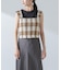 RITA ROW／Checkered smocked body top
