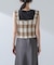 RITA ROW／Checkered smocked body top
