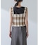 RITA ROW／Checkered smocked body top