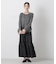 ティアード切り替えサテンギャザースカート