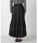 ティアード切り替えサテンギャザースカート