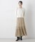ティアード切り替えサテンギャザースカート
