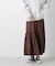 ティアード切り替えサテンギャザースカート