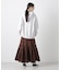 ティアード切り替えサテンギャザースカート