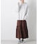 ティアード切り替えサテンギャザースカート