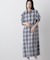 オンブレーツイルチェックシャツワンピース