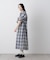 オンブレーツイルチェックシャツワンピース