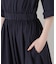 ウエストギャザーボートネックワンピース