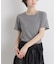 ラメリブカットクルーネックTシャツ