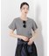 ラメリブカットクルーネックTシャツ