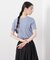 ラメリブカットクルーネックTシャツ