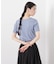 ラメリブカットクルーネックTシャツ