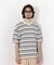コーマコットンランダムボーダーTシャツ