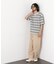 コーマコットンランダムボーダーTシャツ