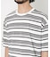 コーマコットンランダムボーダーTシャツ