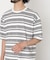 コーマコットンランダムボーダーTシャツ