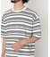 コーマコットンランダムボーダーTシャツ