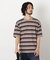 コーマコットンランダムボーダーTシャツ