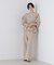 サッカーボリュームスリーブギャザーデザインブラウス(セットアップ可)