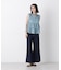 ナイルサテンティアードノースリーブブラウス