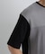 切替チェックニットTシャツ 半袖