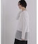 オーガンジーヘム切り替えロングスリーブTシャツ