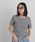 ラメリブカットクルーネックTシャツ