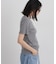 ラメリブカットクルーネックTシャツ