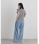 ラメリブカットクルーネックTシャツ