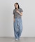 ラメリブカットクルーネックTシャツ