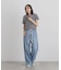 ラメリブカットクルーネックTシャツ