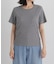 ラメリブカットクルーネックTシャツ