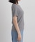 ラメリブカットクルーネックTシャツ