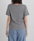 ラメリブカットクルーネックTシャツ