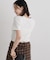 ラメリブカットクルーネックTシャツ