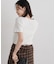 ラメリブカットクルーネックTシャツ