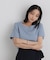 ラメリブカットクルーネックTシャツ