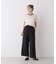 ベルト付きツイルワイドパンツ(セットアップ可)