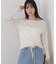 ウェーブジャガードカットメローロングスリーブトップス
