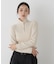 前後2wayボタンネックベロアモールニット