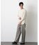 ミニワッフルクルーネックTシャツ 長袖