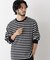 コーマコットン先染めボーダーTシャツ 長袖