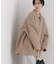カーリーボアVネックジップアップミドルコート