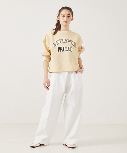 MICA&DEAL /マイカアンドディール】袖ボリュームロゴスウエット