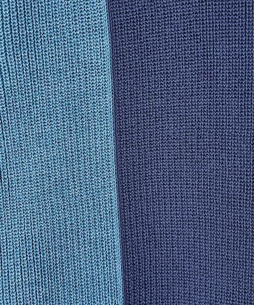 バイカラー 片畦 ニットポロシャツ｜アバハウスのアウトレット通販