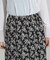 ベロア&プリントマーメイドスカート
