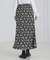 ベロア&プリントマーメイドスカート