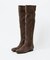 【スノーソール】フラットヒールニーハイブーツ