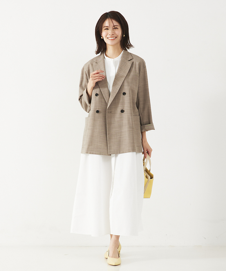 【大人のいちまんワンピ】ブロードノースリシャツワンピ