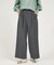 グレンチェックタックワイドパンツ